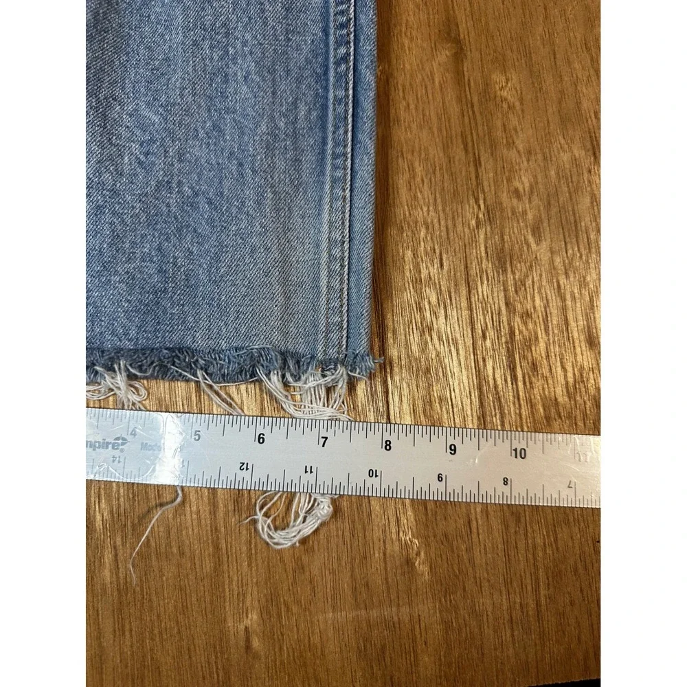 Moussy Vintage Distressed Ripped Destroyed Jeans Size 27 Light Wash Denim - Picture 3 of 11